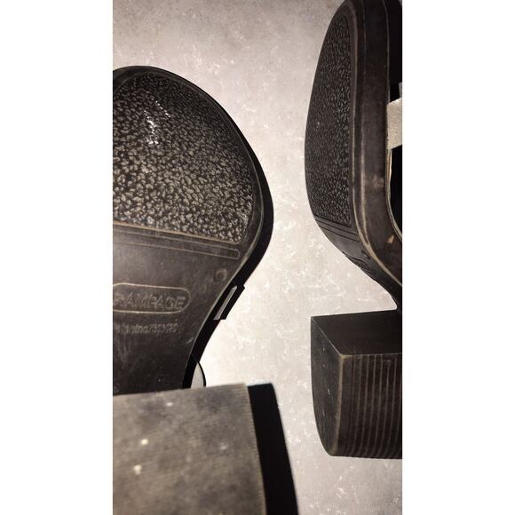 Rampage Womens Black Moda Open Toe Gladiator Zip Up Block Heels Size 9 Jeana - Picture 9 of 9